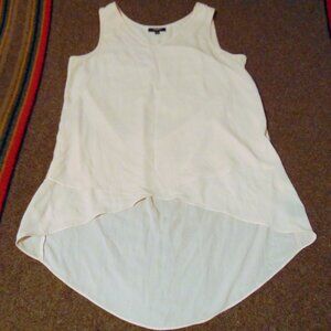 High-Low Tank Top S Premise Studio Soft Minimalist Resort Chic Y2K Quiet Luxury